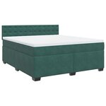 vidaXL Sommier à lattes de lit et matelas Vert foncé 180x200cm Velours