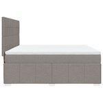 vidaXL Sommier à lattes de lit avec matelas Taupe 180x200 cm Tissu