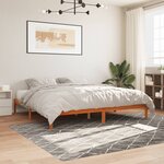 vidaXL Cadre de lit sans matelas cire marron 200x200cm bois pin massif