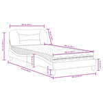 vidaXL Lit avec matelas blanc 100x200 cm similicuir