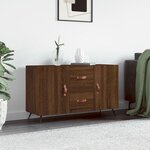 vidaXL Buffet chêne marron 100x36x60 cm bois d'ingénierie