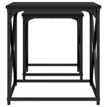 vidaXL Tables basses gigognes 2 Pièces noir bois d'ingénierie