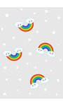 Tapis enfant RAINBOW 80 x 150 cm - Gris