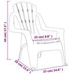vidaXL Chaises de jardin pour enfants lot de 2 bleu 37x34x44 cm PP