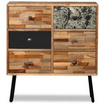 vidaXL Armoire latérale avec 6 tiroirs Teck massif de récupération