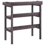 vidaXL Table à plantes avec étagères gris 78x38x82 5 cm bois de sapin
