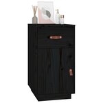 vidaXL Armoire de bureau Noir 40x50x75 cm Bois massif de pin