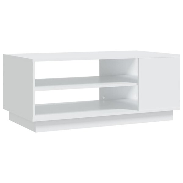 vidaXL Table basse blanc 102x55x43 cm bois d'ingénierie
