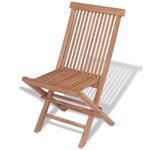 vidaXL Chaises pliables de jardin lot de 4 Bois de teck solide
