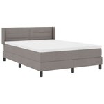 Lit à ressorts vidaXL avec matelas taupe 140x190 cm tissu