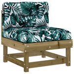 vidaXL Salon de jardin 4 Pièces avec coussins bois de pin imprégné