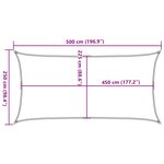 vidaXL Voile d'ombrage 160 g/m² Crème 2 5x5 m PEHD