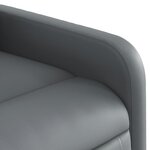 vidaXL Fauteuil inclinable de massage Gris Similicuir