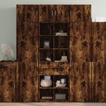 vidaXL Buffet haut chêne fumé 70x42 5x185 cm bois d'ingénierie