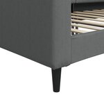 vidaXL Lit de repos gris foncé 100x200 cm tissu