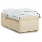 vidaXL Sommier à lattes de lit avec matelas Crème 90x200 cm Tissu