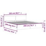 vidaXL Cadre de lit avec tête de lit sonoma gris 200x200 cm
