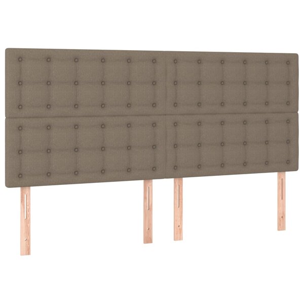 vidaXL Têtes de lit 4 Pièces Taupe 90x5x78/88 cm Tissu