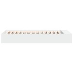 vidaXL Cadre de lit blanc 100x200 cm bois d'ingénierie