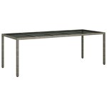 vidaXL Table à manger de jardin Grise 250x100x75 cm Poly Rattan