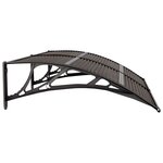 vidaXL Auvent de porte Noir 150x80 cm Polycarbonate