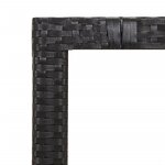 vidaXL Ensemble de bistro de jardin 7 Pièces coussins noir poly rotin