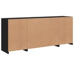 vidaXL Buffet avec lumières LED noir 163x37x67 cm