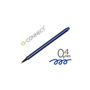 Stylo-feutre pointe fibre fine 0.4 mm coloris bleu Q-CONNECT