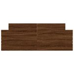 vidaXL Cadre de lit tête de lit et pied de lit chêne marron 135x190 cm