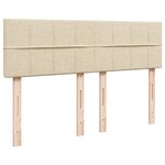 vidaXL Sommier à lattes de lit avec matelas Crème 140x190 cm Tissu