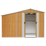 vidaXL Abri de jardin marron clair 277x192 5x179 cm acier galvanisé