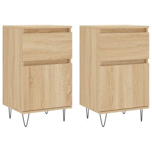 vidaXL Buffets 2 Pièces chêne sonoma 40x35x70 cm bois d'ingénierie
