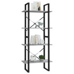 vidaXL Bibliothèque 4 niveaux Sonoma gris 60x30x140 cm