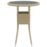 vidaXL Mobilier à dîner de jardin 3 Pièces Résine tressée Beige