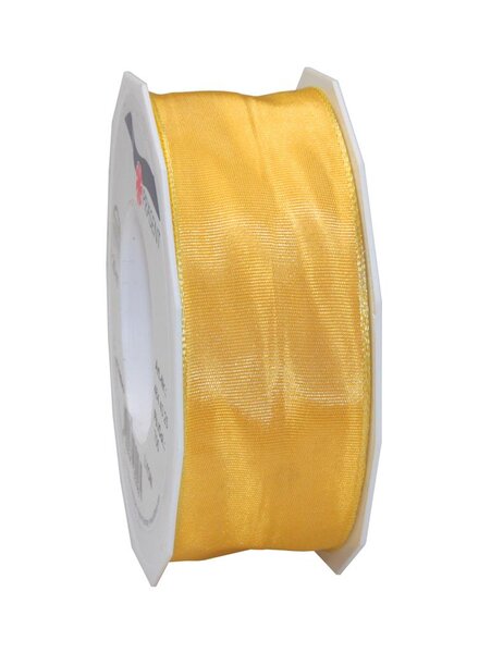 Ruban de soie acetat laitonné lyon 25-m-rouleau 40 mm vanille