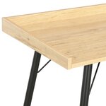 Bureau table poste de travail meuble d'ordinateur informatique étude chêne 90 x 50 x 79 cm noir 02_0023557
