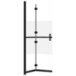 vidaXL Paroi de douche pliable Verre ESG demi-dépoli 120x190 cm