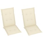 vidaXL Chaise à bascule avec coussin Bambou