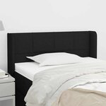 vidaXL Tête de lit avec oreilles Noir 83x16x78/88 cm Tissu