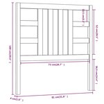 vidaXL Tête de lit 81x4x100 cm Bois massif de pin