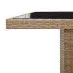 vidaXL Ensemble de bistro de jardin 11 Pièces coussins beige poly rotin