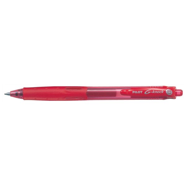 Roller encre gel g-knock begreen rétractable pointe moyenne rouge pilot