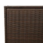 vidaXL Boîte de rangement de jardin marron 283L résine tressée