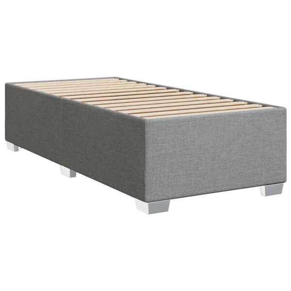 vidaXL Cadre de lit Gris clair 100x200 cm Tissu
