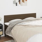 vidaXL Têtes de lit 2 Pièces Marron Foncé 100x5x78/88 cm Tissu