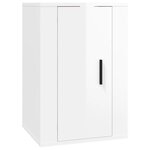 vidaXL Ensemble de meubles TV 3 Pièces Blanc brillant Bois d'ingénierie