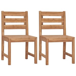 vidaXL Chaises de jardin 2 Pièces Bois de teck solide