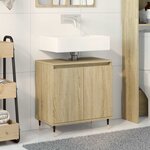 vidaXL Armoire de bain chêne sonoma 58x33x60 cm bois d'ingénierie