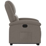 vidaXL Fauteuil inclinable taupe tissu