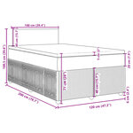 vidaXL Sommier à lattes de lit avec matelas Noir 120x200 cm Velours